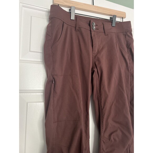 Prana Women’s Halle Pant Brown Size 6 Roll Tab Convertible Nylon - Picture 4 of 10